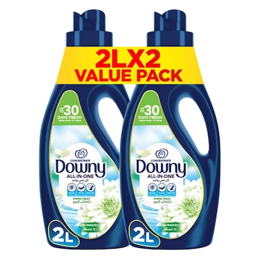 Downy Spring Fresh 2L Dual Pack, Fabric Softener, All-in-One Concentrate
