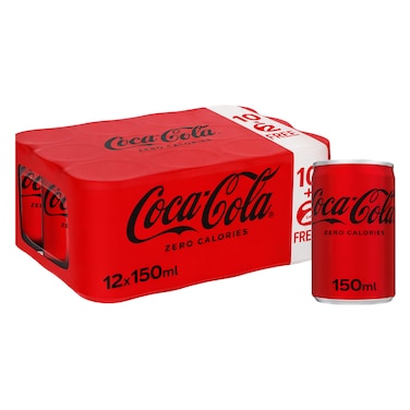 Coca-Cola Zero Can 150ml x10 + 2 Free