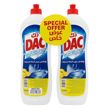 داك - سائل غسيل صحون، ليمون، 1 لتر + 1 لتر مجانا