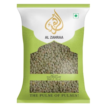 LP AL ZAHRAA GREEN� WHOLE LENTL 1KG