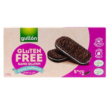 Gull&oacute;n Gluten Free Cocoa Sandwich Cream Biscuits &ndash; 230 g