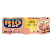 Rio Mare Light Meat Tuna In Olive Oil With Lemon And Black Pepper 3 x 80 g