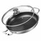 Bister Stainless Steel Wok With Glass Lid 24Cm