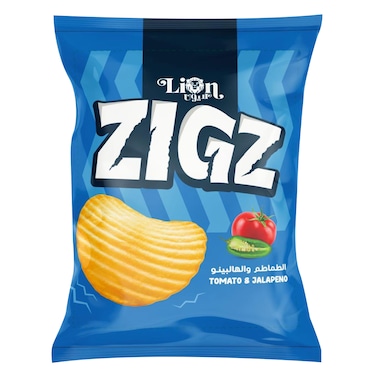 Lion Zigz Tomato &amp; Jalapeno Chips 55g