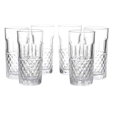 كوزين آرت – طقم كؤوس هاي بول 255 مل – 6 قطع – شفاف