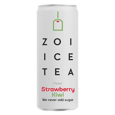 زوي – شاي مثلج بنكهة الفراولة والكيوي – بدون إضافة سكر – 320 مل