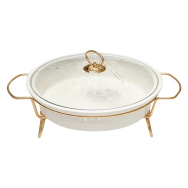 CERAMIC FOOD WARMER 12.5 ROUND