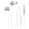 Honeywell Moxie V50 - Wired Earphones with Built-in Mic, 10mm*2 Drivers, Passive Noise Cancellation, Deep Bass, 3.5mm AUX, 1.2M, White