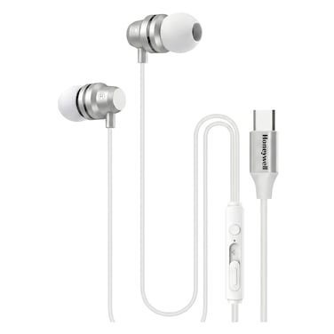 هوني ويل - سماعات أذن سلكية من النوع C، موديل P60، أبيض