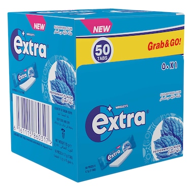 Wrigley's Extra - Grab &amp; Go Peppermint Gum 1.7g x50 Pieces