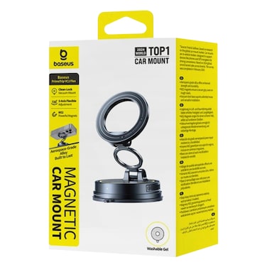 Baseus - PrimeTrip VC2 Flex Universal Magnetic Car Holder with Suction Cup, Black (C0013803)