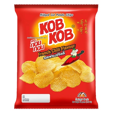 Kob Ridged Cut Potato Chips &ndash; French Chili Flavor &ndash; 48 g