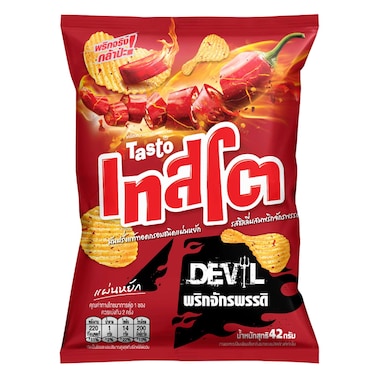 Tasto Devil BBQ Max Spicy Potato Chips &ndash; 42 g