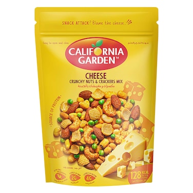 كاليفورنيا جاردن – مزيج مكسرات ومقرمشات بنكهة الجبنة – 150 جرام – مصدر للبروتين