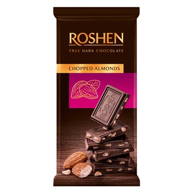 Roshen Dark Chocolate with Salted Almonds &ndash; 85 g