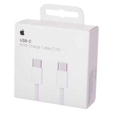 Apple USB-C Charge Cable, 60W, 1 m, White (MQKJ3ZE/A)