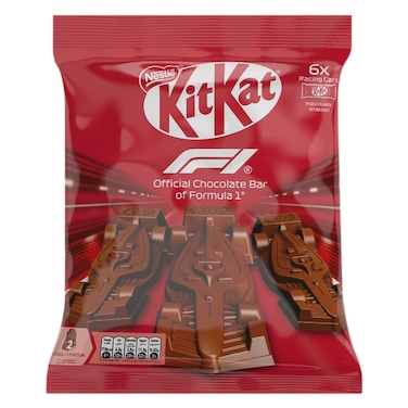 KitKat Racing Cars Milk Chocolate Wafer Bars &ndash; Formula 1 Edition &ndash; Individually Wrapped &ndash; 66 g Pouch