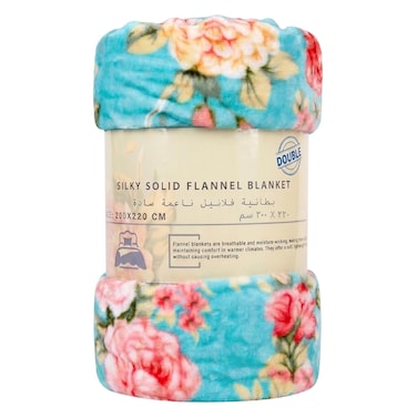 بطانية حرير مزدوج 200 × 220 سمنتيمتر ألوان متنوعة