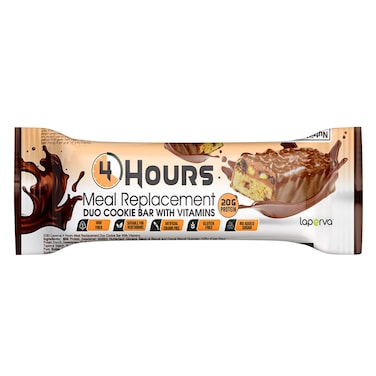 LAPERVA - Meal Replacement Protein Bar, Duo Cookie Bar With Vitamins 90G