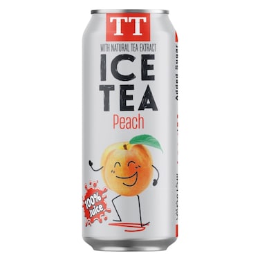تي تي – مشروب شاي مثلج بنكهة الخوخ بدون سكر مضاف – 330 مل