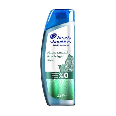 شامبو هيد آند شولدرز تنظيف عميق لفروة شديدة الحكة، شامبو ضد القشرة، خالٍ من السيليكون، والبارابين، والبارافين، 300 مل