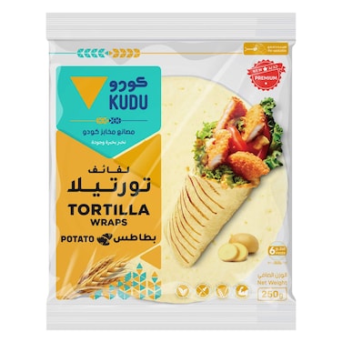 Kudu Potato Tortilla Wrap Medium Size 8in 250g