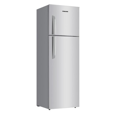 ثلاجة ببابين بنظام إذابة الثلج بسعة تخزين كبيرة 245 ل، ضاغط صامت موثوق، ثلاجة موفرة للطاقة بقدرة تجميد فائقة القوة (NRF300DS) من نيكاي، فضي