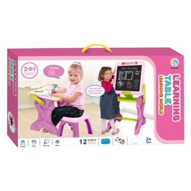 Kids Learning Activity Table 2-in-1 &ndash; Pink