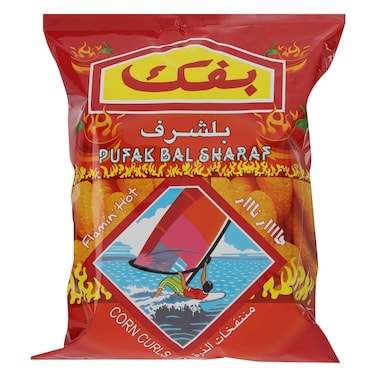 Pufak Balsharaf Flamin' Hot Corn Curls 80g