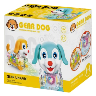 Walking Light-Up Dog Toy with Pull Rope