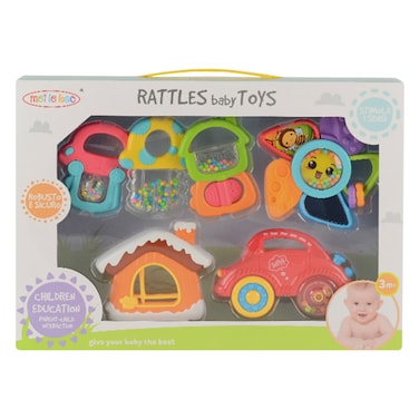 Mei Le Bao Baby Rattle Toy Set &ndash; Sensory Stimulation &ndash; Safe &amp; Durable &ndash; 3 Months+