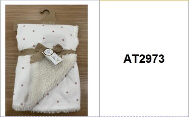 Unisex Baby Blanket Super Soft Warm Breathable Receiving Blankets for Stroller, Infants and Toddlers Size 76.2*101 cm model AT2973
