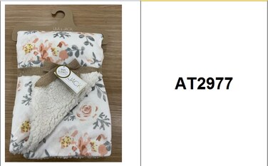 Unisex Baby Blanket Super Soft Warm Breathable Receiving Blankets for Stroller, Infants and Toddlers Size 76.2*101 cm model AT2977