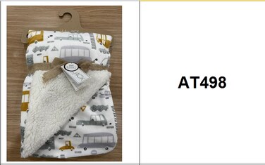 Unisex Baby Blanket Super Soft Warm Breathable Receiving Blankets for Stroller, Infants and Toddlers Size 76.2*101 cm model AT498