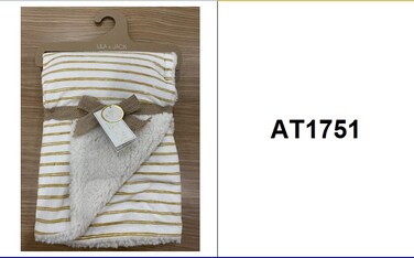 Unisex Baby Blanket Super Soft Warm Breathable Receiving Blankets for Stroller, Infants and Toddlers Size 76.2*101 cm model AT1751
