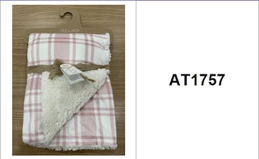 Unisex Baby Blanket Super Soft Warm Breathable Receiving Blankets for Stroller, Infants and Toddlers Size 76.2*101 cm model AT1757