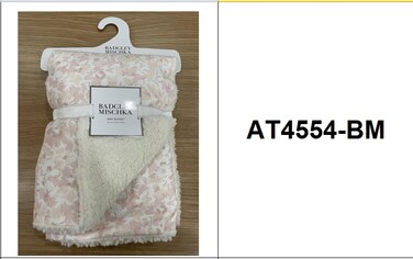 Unisex Baby Blanket Super Soft Warm Breathable Receiving Blankets for Stroller, Infants and Toddlers Size 76.2*101 cm model AT4554-BM