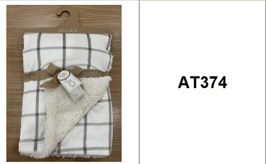 بطانية أطفال للجنسين بطانيات استقبال فائقة النعومة ودافئة وجيدة التهوية لعربة الأطفال، للأطفال الرضع والصغار101*76.2 سم  AT374