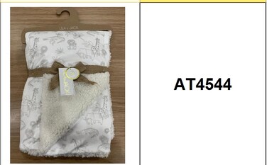 Unisex Baby Blanket Super Soft Warm Breathable Receiving Blankets for Stroller, Infants and Toddlers Size 76.2*101 cm model AT4544