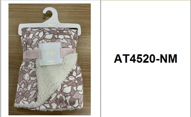 Unisex Baby Blanket Super Soft Warm Breathable Receiving Blankets for Stroller, Infants and Toddlers Size 76.2*101 cm model AT4520-NM