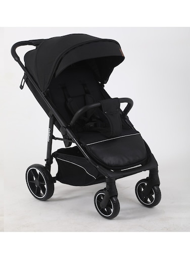 عربة أطفال، منذ الولادة، عربة أطفال خفيفة الوزن، قابلة للطي بيد واحدة، مدمجة، سهلة التشغيل، مكان مقعد مريح، لون أسود  TC-07