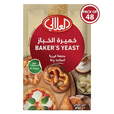 العلالي خميرة فورية للخبز، 11 جرام ×48