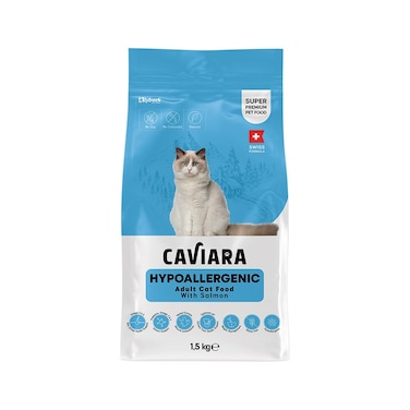 Caviara Hypoallergenic with Salmon Dry Cat Food - 1.5 kg
