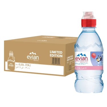 Evian Kids Natural Mineral Water Bluey Edition, 330ml x24