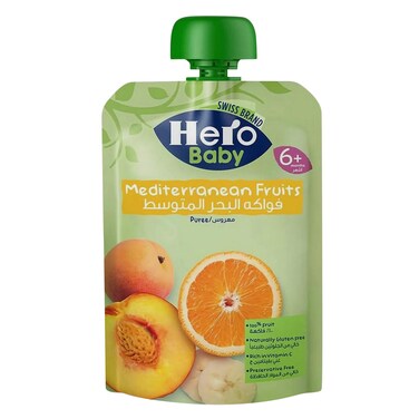 Hero Baby Mediterranean Fruits Baby Food Puree, 100g