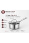 MISTERCOOK Mister Cook Titan Tri-Ply Casserole With Cover, 1138/20C, 20 Cm, Tri-Ply, Durable, Stainless Steel