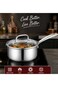 MISTERCOOK Mister Cook Titan Tri-Ply Casserole With Cover, 1138/20C, 20 Cm, Tri-Ply, Durable, Stainless Steel