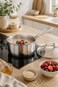 MISTERCOOK Mister Cook Titan Tri-Ply Casserole With Cover, 1138/20C, 20 Cm, Tri-Ply, Durable, Stainless Steel