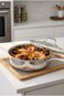 MISTERCOOK Mister Cook Titan Tri-Ply Deep Fry Pan With Wide Rim Glass Cover, 1140/26C, 26 Cm, Stainless Steel