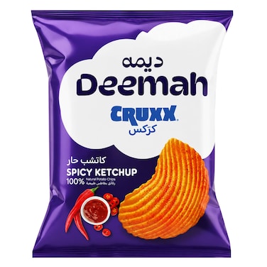 Deemah Cruxx Spicy Ketchup Flavored Corn Snacks &ndash; 75 g